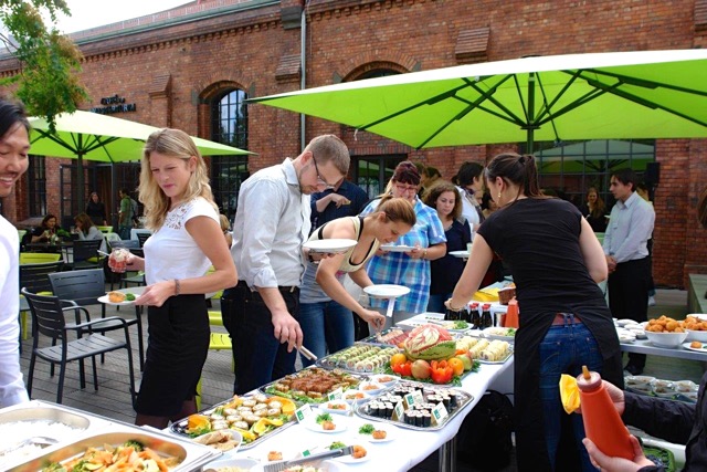 Buffet am Kundentag auf dem EUREF-Campus